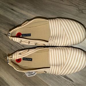 Nautica Beige Striped Women's Shoes